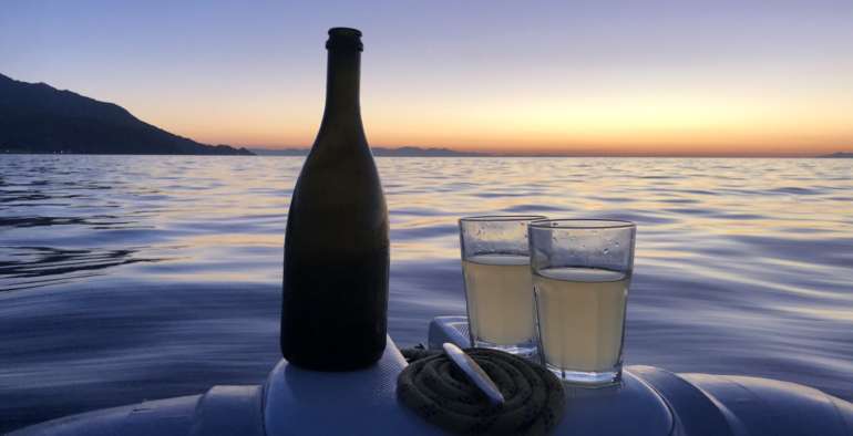Tramonto in mare con Elba Water Sports a Procchio